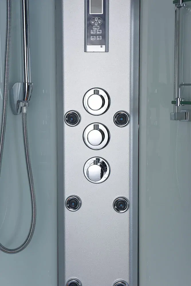 M-SPA - Sprchový box biely s hydromasážou a parnou saunou 513BS 90 x 90 x 215 cm