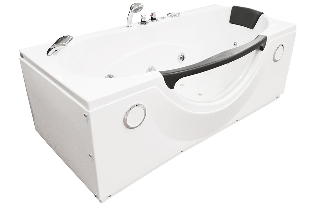 M-SPA - Kúpeľňová vaňa pravá s hydromasážou 1002 TURBO pre 1 osobu 180 x 88 x 65 cm