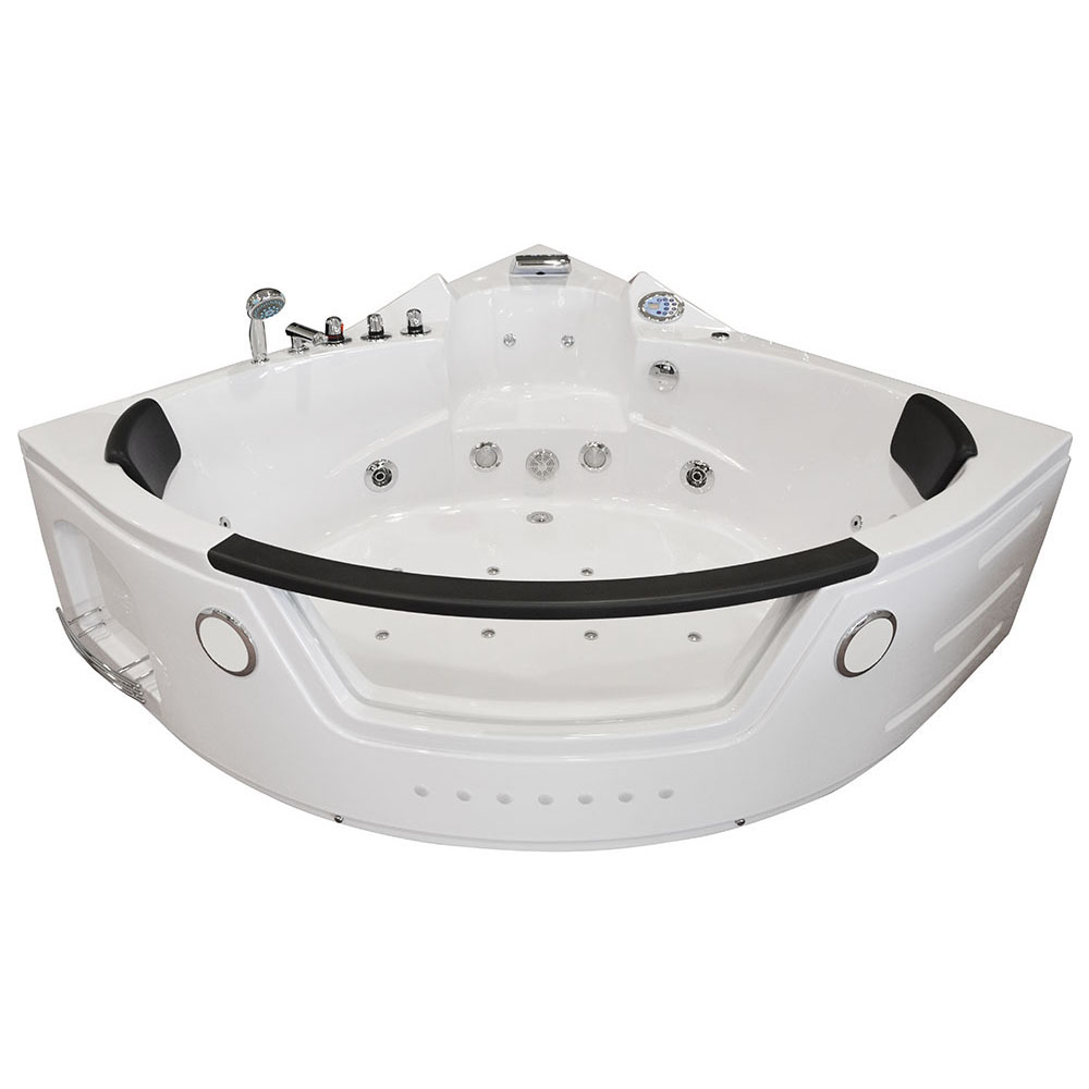 M-SPA - Kúpeľňová vaňa s hydromasážou biela TURBO PLUS 2-miestna 157 x 157 x 67 cm