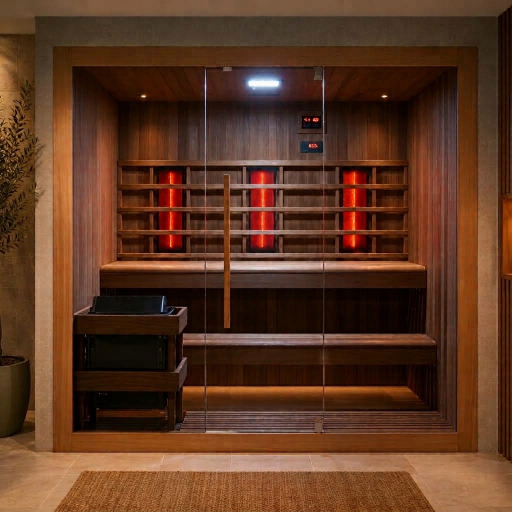 Kombinovaná fínska sauna s infrakabinou Sanotechnik Kotka 4–5 osôb 200 × 150 cm