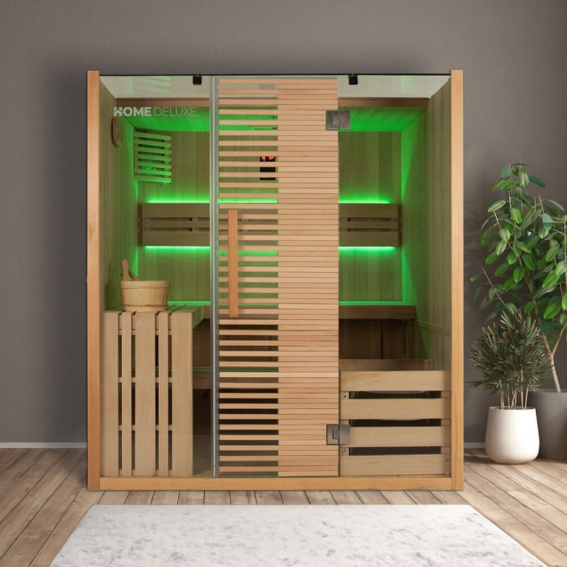 Tradičná sauna OMAHA - 180 x 150 cm pre 4 osoby