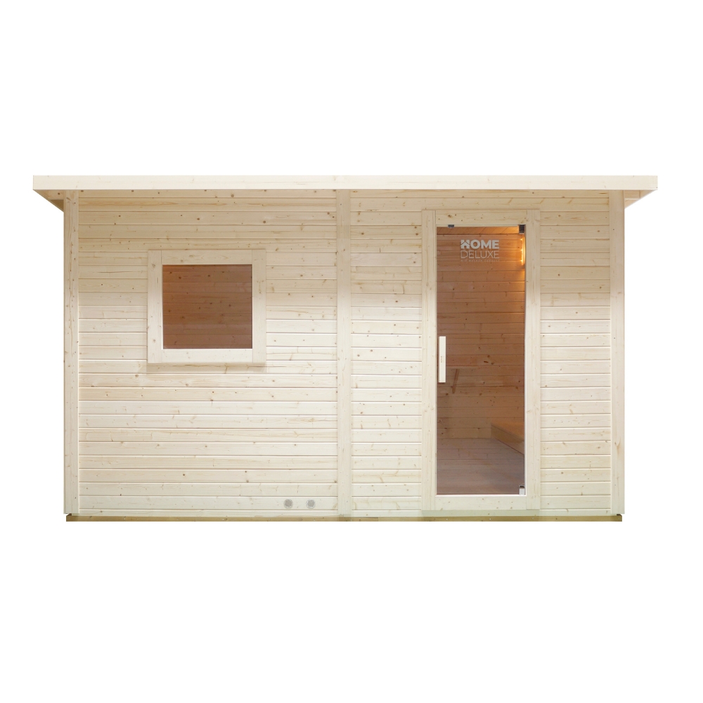 Vonkajší saunový domček s predsieňou TALO XL - 400 x 217 cm pre 5 osôb
