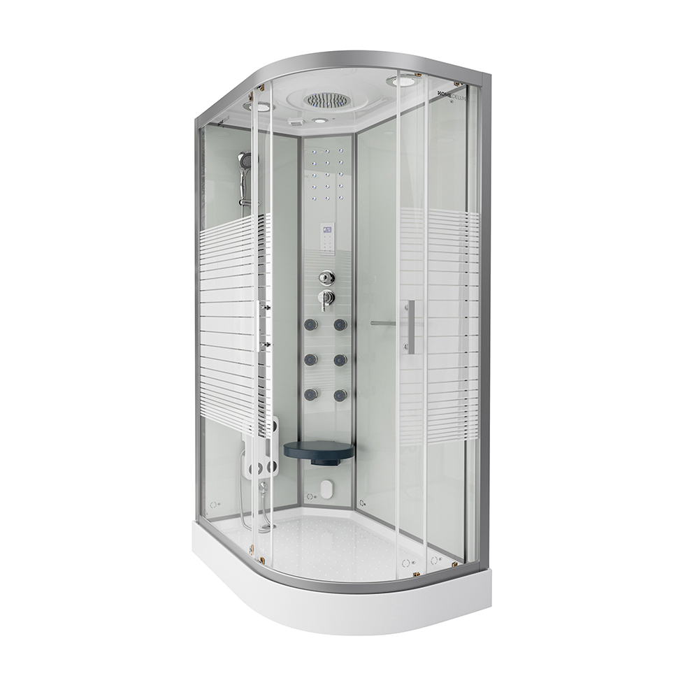 BIELA PERLA Parná sprcha s vodopádom a parná sauna - 120 x 80 cm