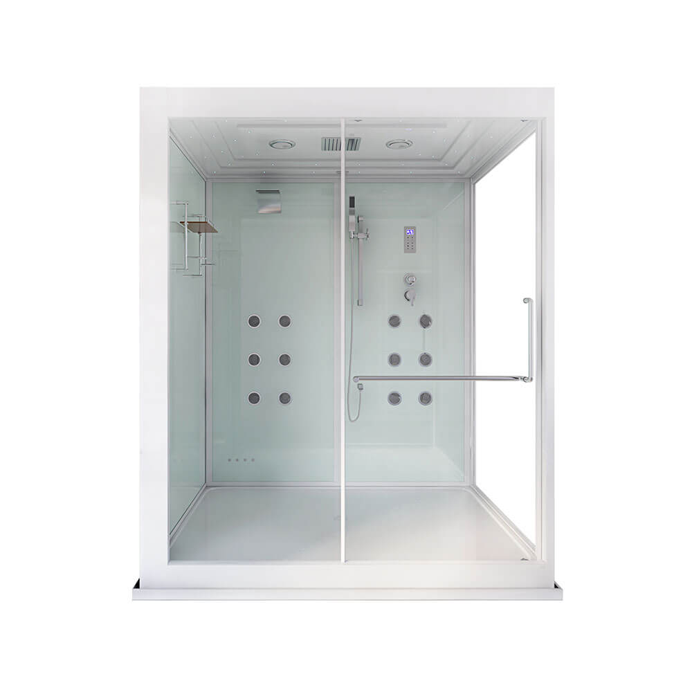 Parná sprcha s vodopádom a LED osvetlením DESIGN XL - 180 x 130 cm