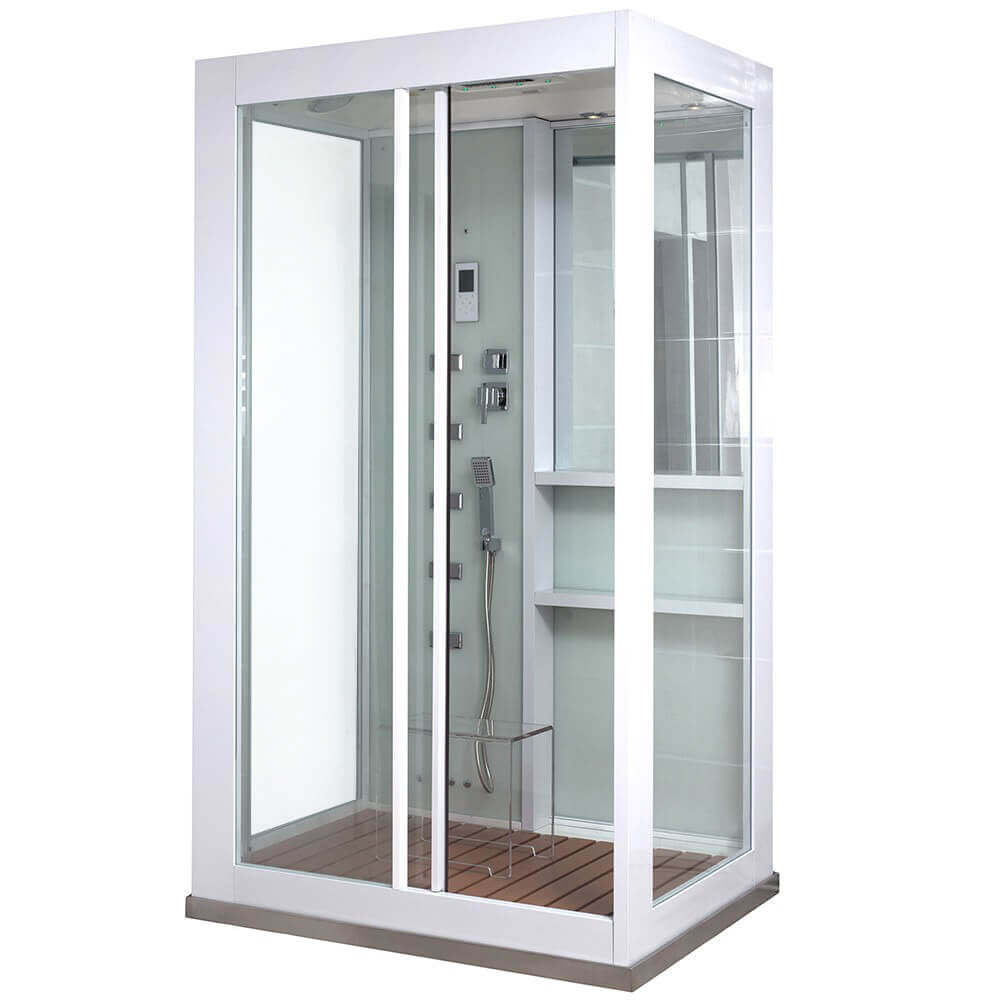 LUXOR XL Parná sprcha s vodopádom a parná sauna - 120 x 90 cm