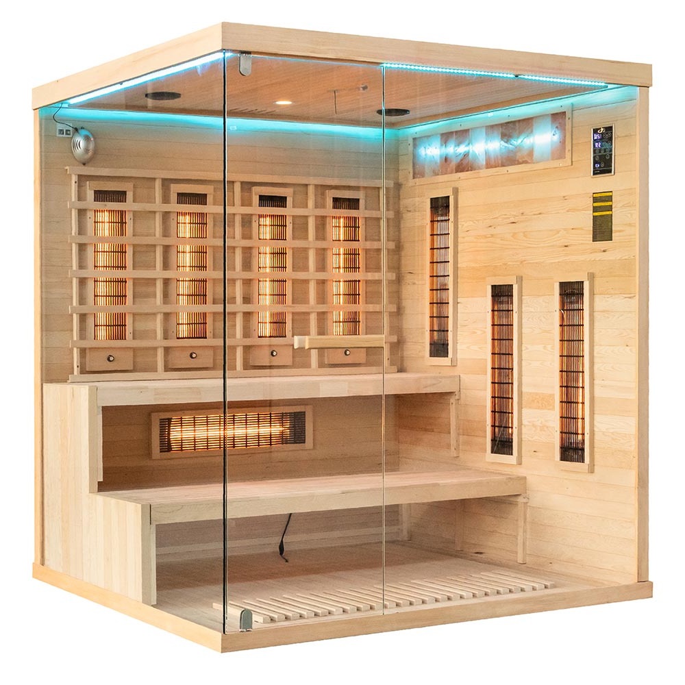 M-SPA EP4R XL Pravá infrasauna s himalájskymi soľnými kameňmi 180 x 160 x 200 cm