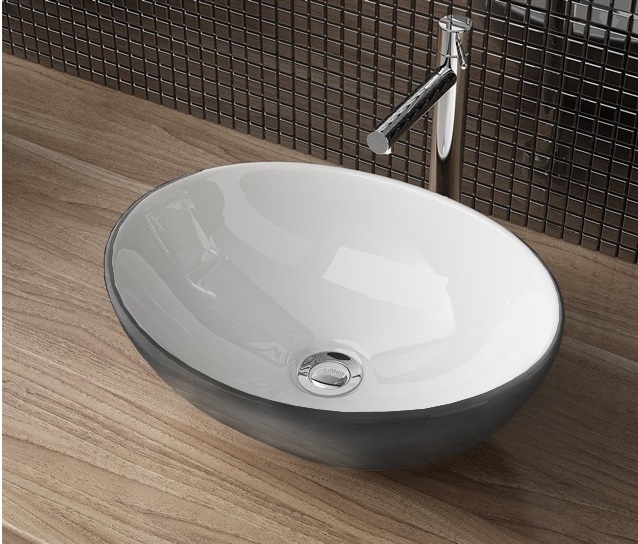 REA - Umývadlo SOFIA strieborná / biela ​