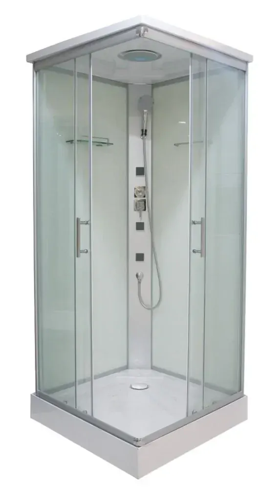 Sanotechnik - TWIST 2 - Rohový sprchovací kút s hydromasážou 90x90x210 cm CL06
