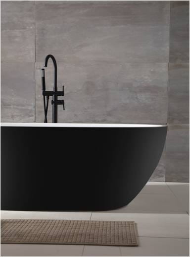 Sanotechnik SOHO BLACK Manhatten akrylátová voľne stojaca vaňa 170x80 cm, black G9030