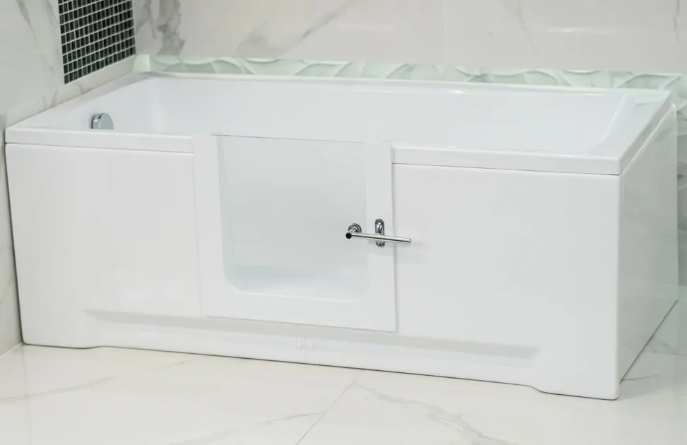 Bezbariérová vaňa s dvierkami PERFECTION 140 - 140 x 70 cm dvierka v strede