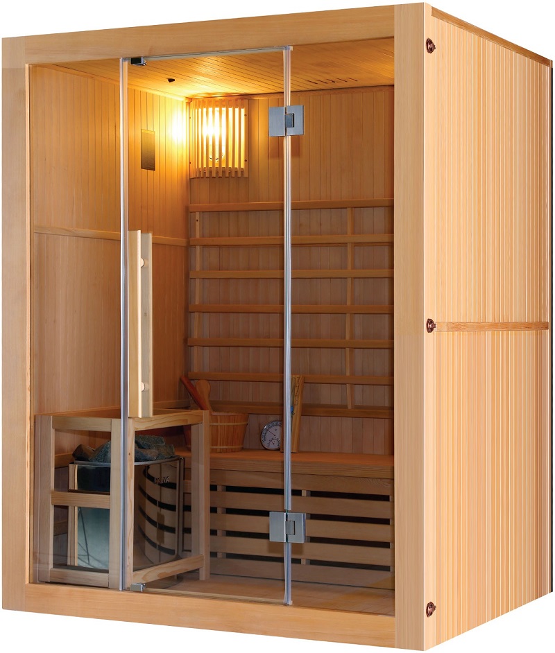 Sanotechnik Riga fínska sauna pre 3 osoby, 150x120cm
