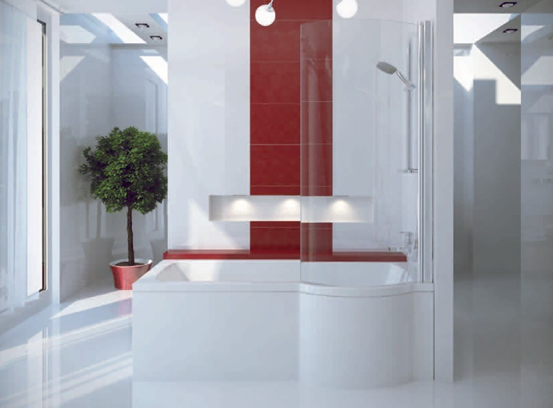 INSPIRO 170 + vaňová zástena vaňa pravá