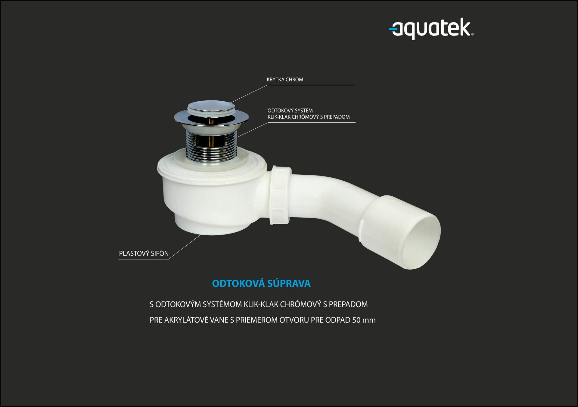 Aquatek - Akrylátová voľne stojaca vaňa PHOENIX 170 x 90 cm