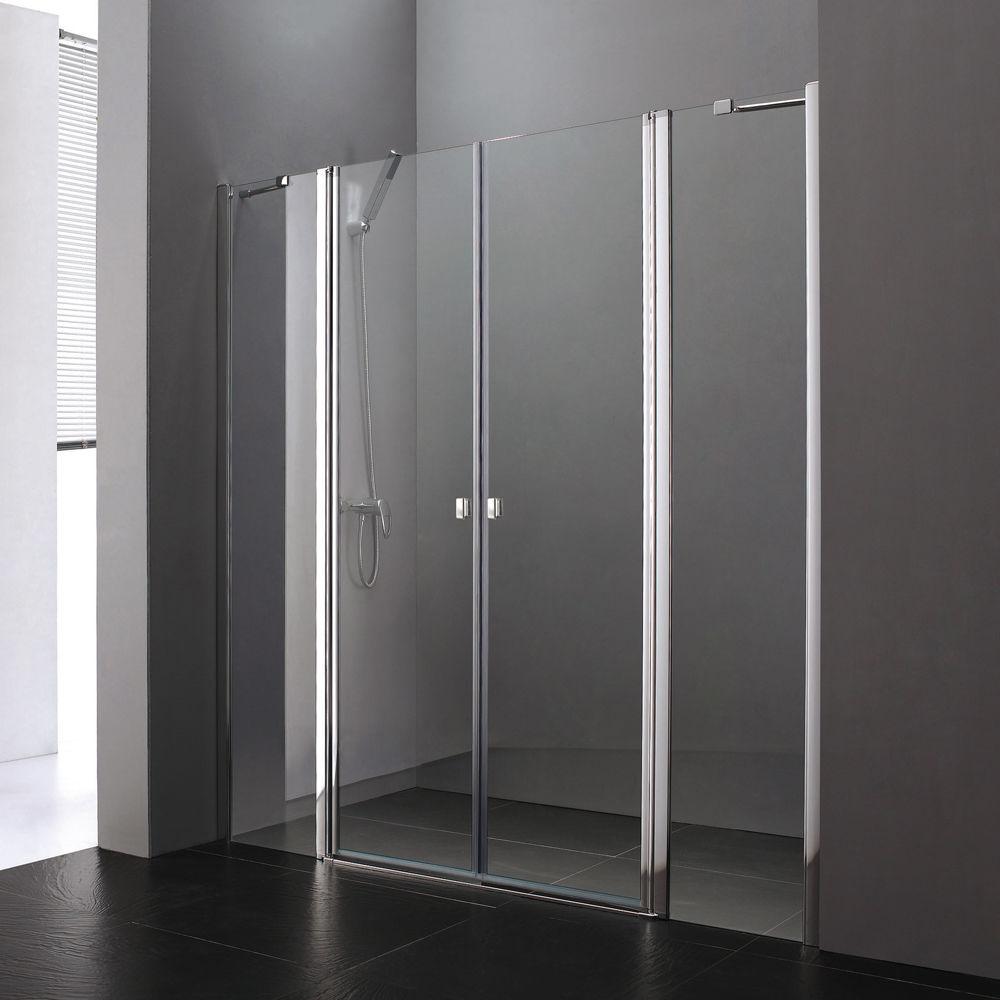 AQUATEK GLASS B4 SPRCHOVÉ DVERE 115, PROFIL CHRÓM, SKLO ČÍRE