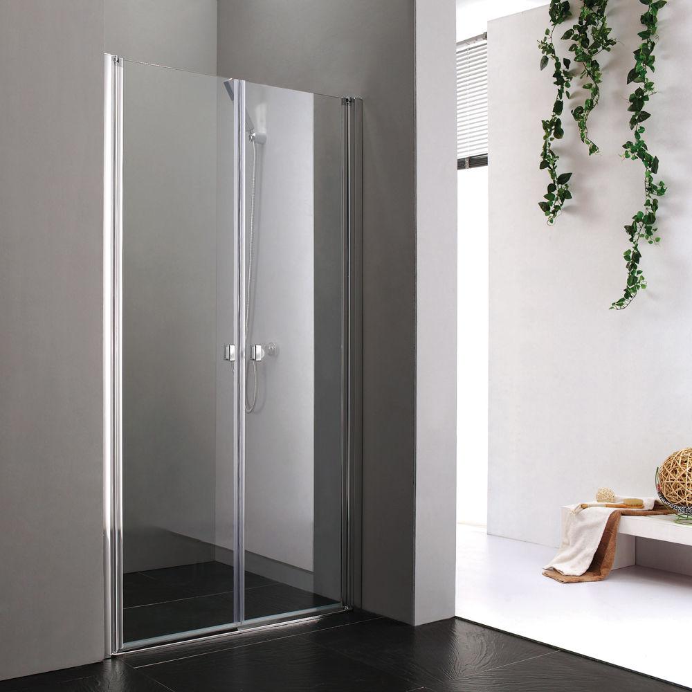 AQUATEK GLASS B2 SPRCHOVÉ DVERE 80, PROFIL CHRÓM, SKLO ČÍRE