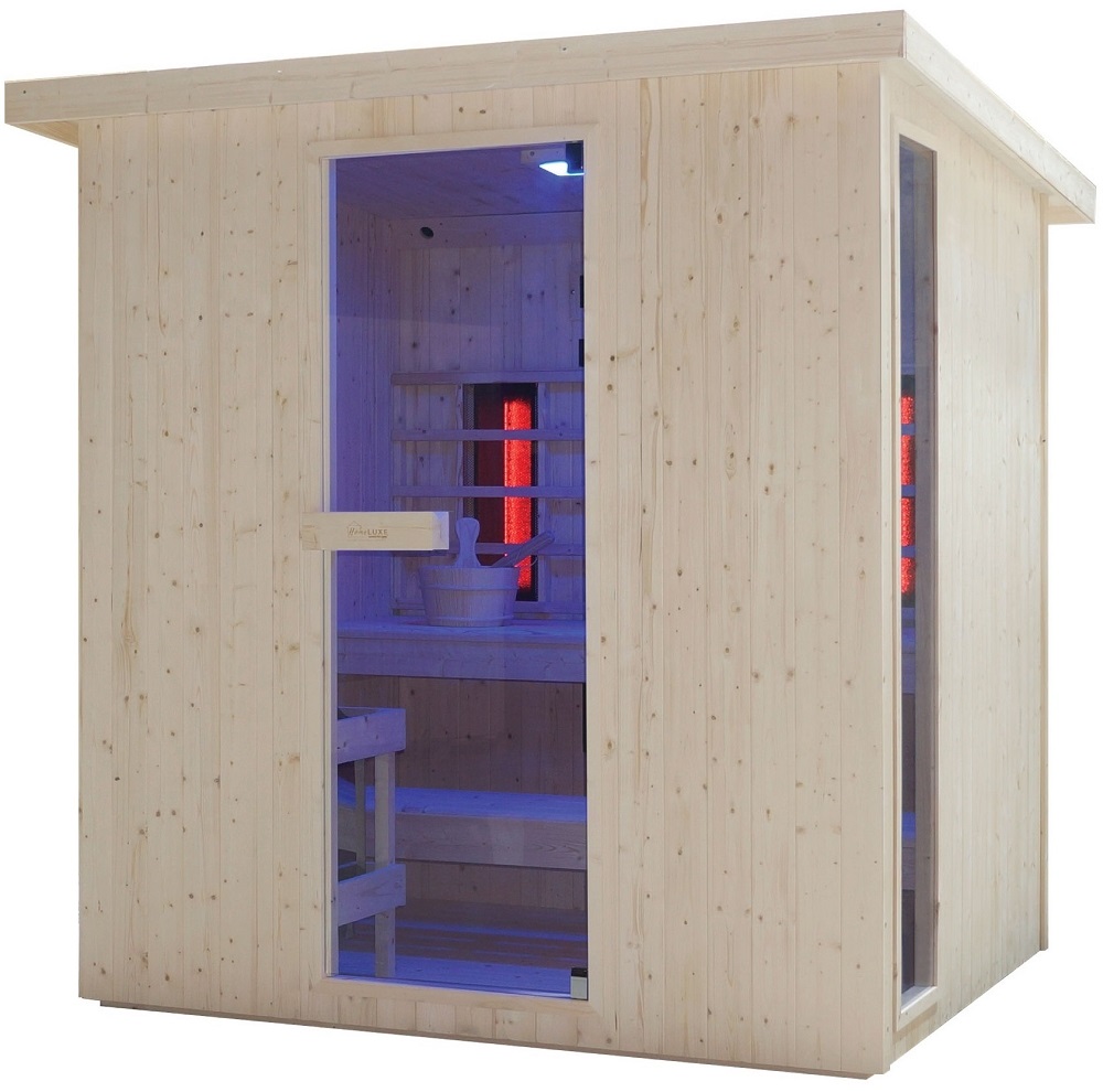 Sanotechnik - Vonkajšia kombinovaná sauna (Fínska / infrasauna) pre 6 osôb LAHTI