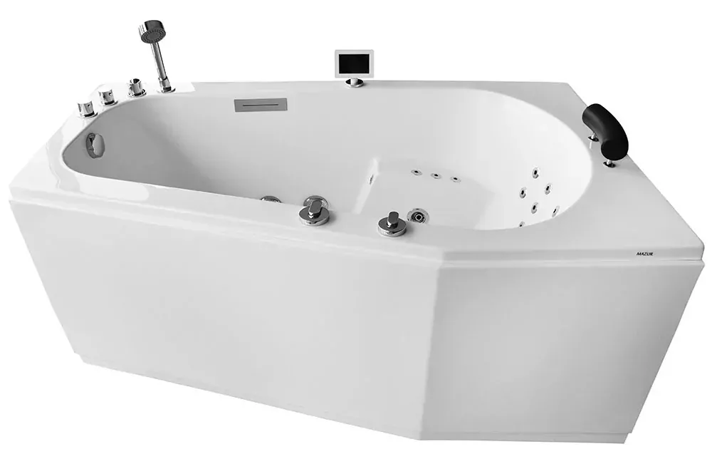 M-SPA - Pravá kúpeľňová vaňa SPA 007 s hydromasážou 170 x 100 x 70 cm