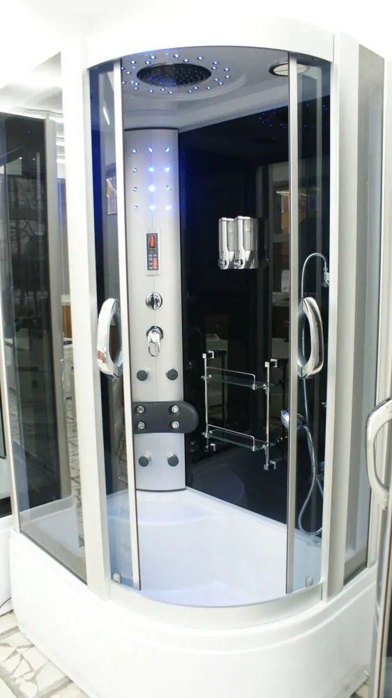 M-SPA - Hydromasážny sprchový box pravý + sauna 09912 120 x 85 x 225 cm