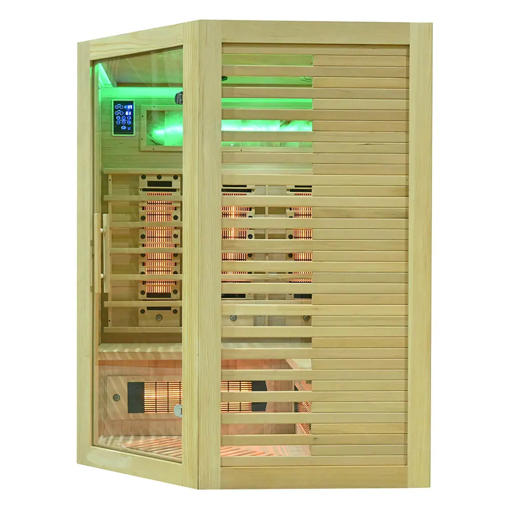 Infrasauna pre 3 osoby so soľným kameňom + turmalíny 150x150x190cm