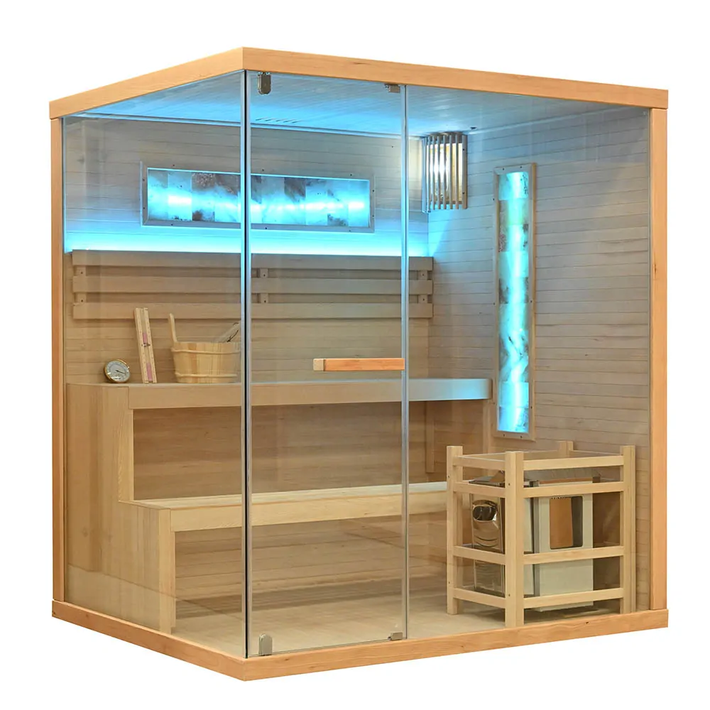 Suchá sauna s pieckou PRAVÁ, 4-miestna, 175x140x190cm, 8,0kW