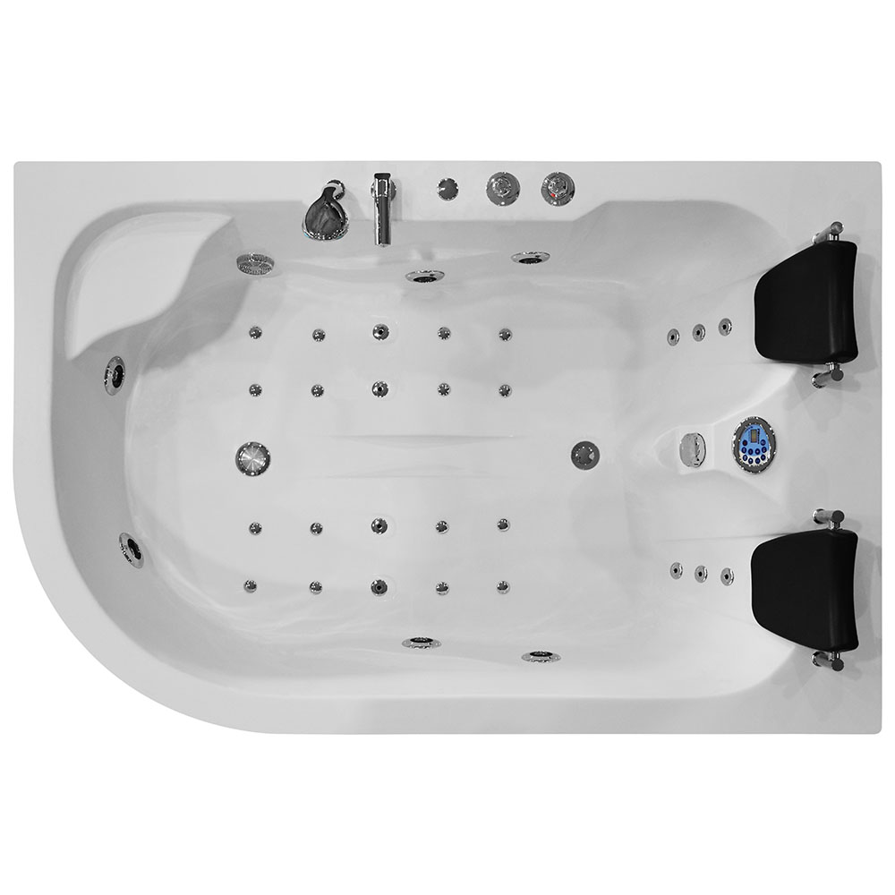 M-SPA - Pravá kúpeľňová vaňa SPA TURBO PLUS hydromasážou 180 x 120 x 54 cm
