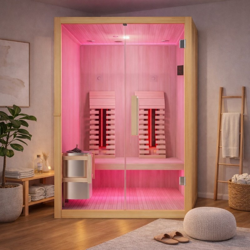 Kombinovaná infra a fínska sauna ALASKA pre 2 osoby