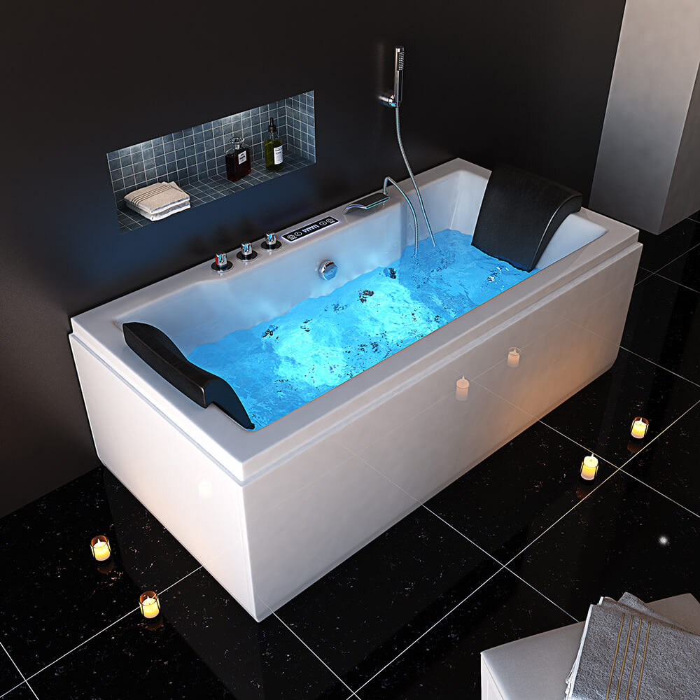 Hydromasážna vaňa so svetelnou terapiou LAGUNA PURE M - 180 x 90 cm