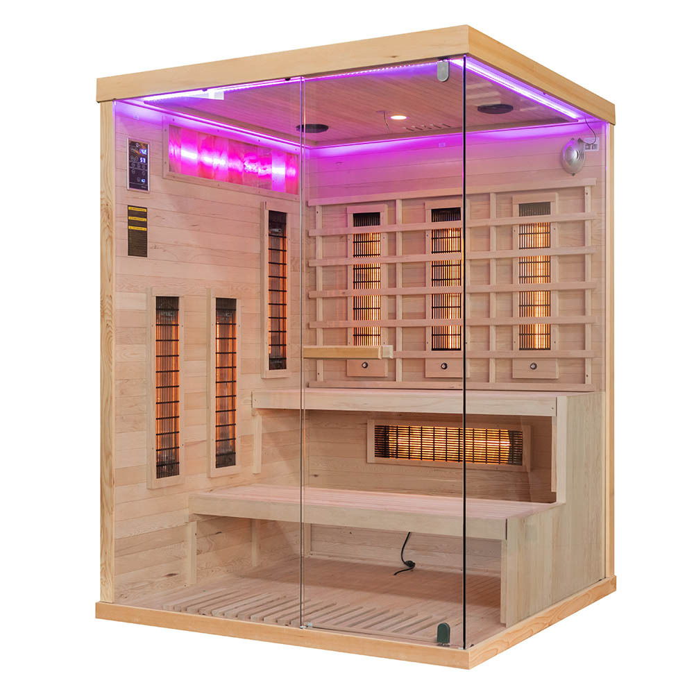 M-SPA EP3R Ľavá infrasauna s himalájskymi soľnými kameňmi 150 x 140 x 200 cm