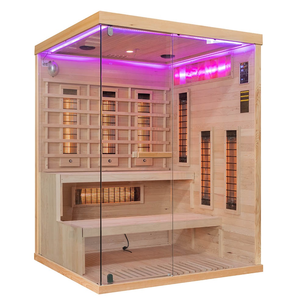 M-SPA EP3R Pravá infrasauna s himalájskymi soľnými kameňmi 150 x 140 x 200 cm