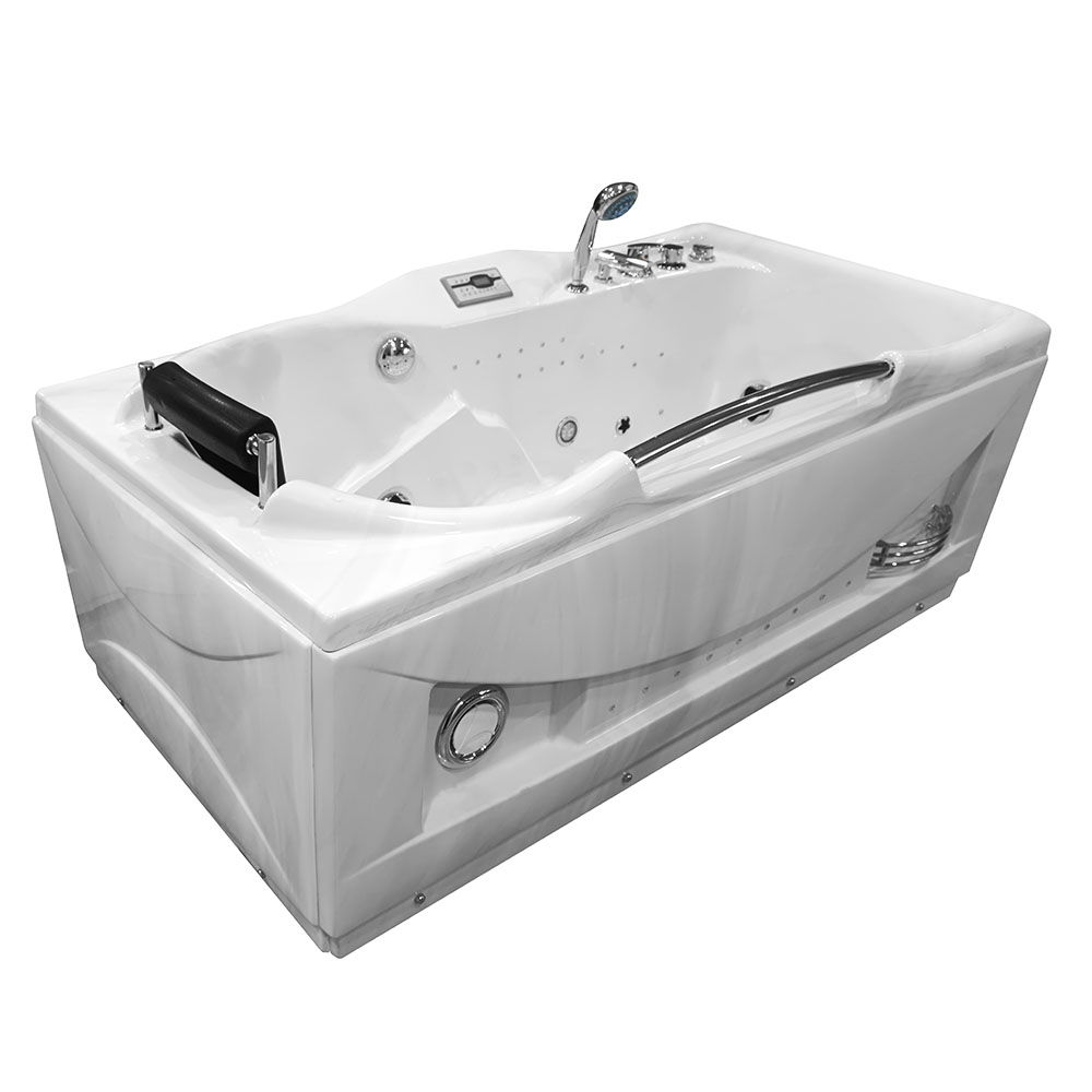 M-SPA - Kúpelňová vaňa ľavá s hydromasážou mramor 174 x 88 x 70 cm