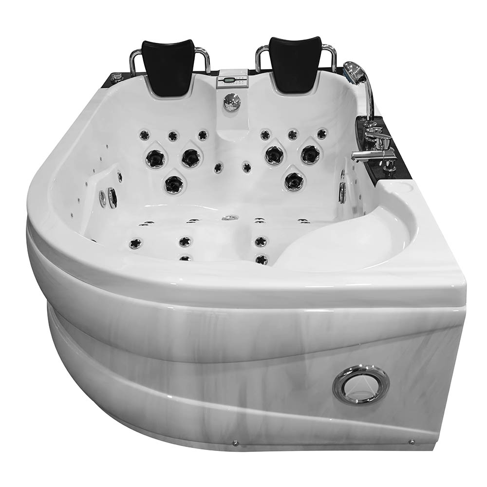 M-SPA 1062 Ľavá kúpeľňová vaňa s hydromasážou mramor 180 x 122 x 60 cm
