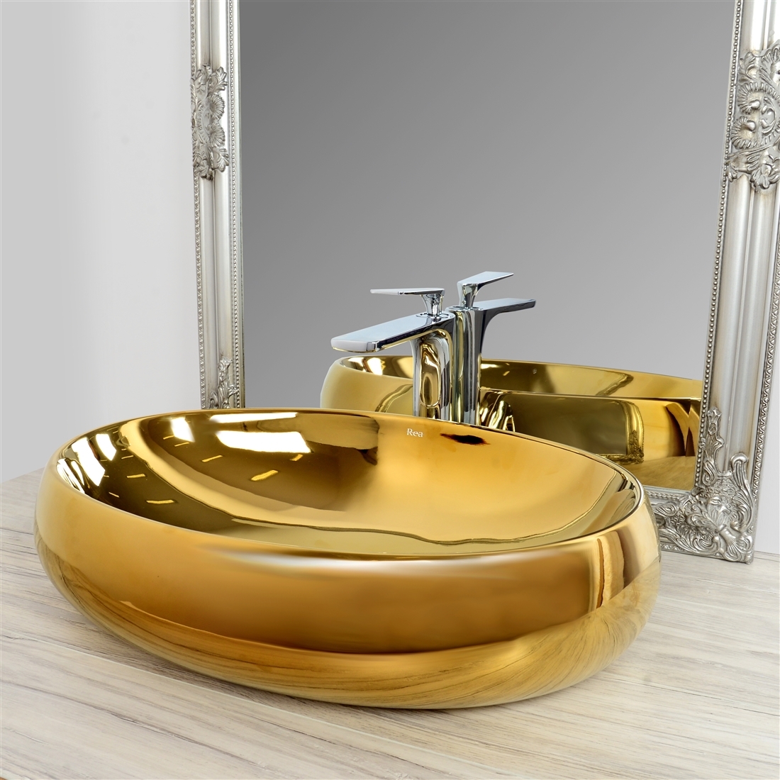 REA - Umývadlo Melania Gold / Gold