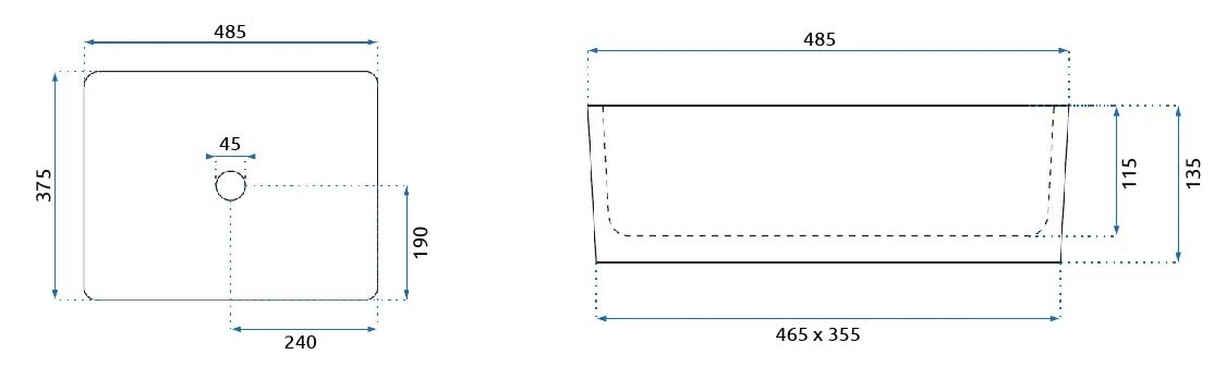 REA - Umývadlo Anita 48
