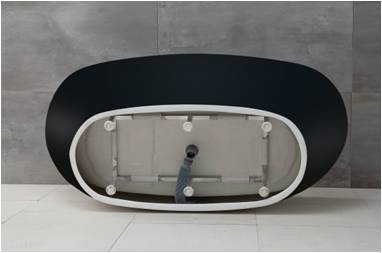 Sanotechnik SOHO BLACK Manhatten akrylátová voľne stojaca vaňa 170x80 cm, black G9030