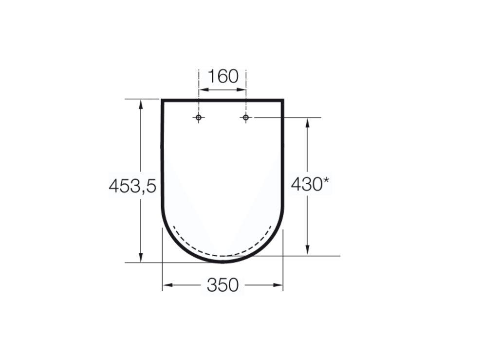 ROCA - Wc doska softclose The Gap z duroplastu v bielej farbe A801472004