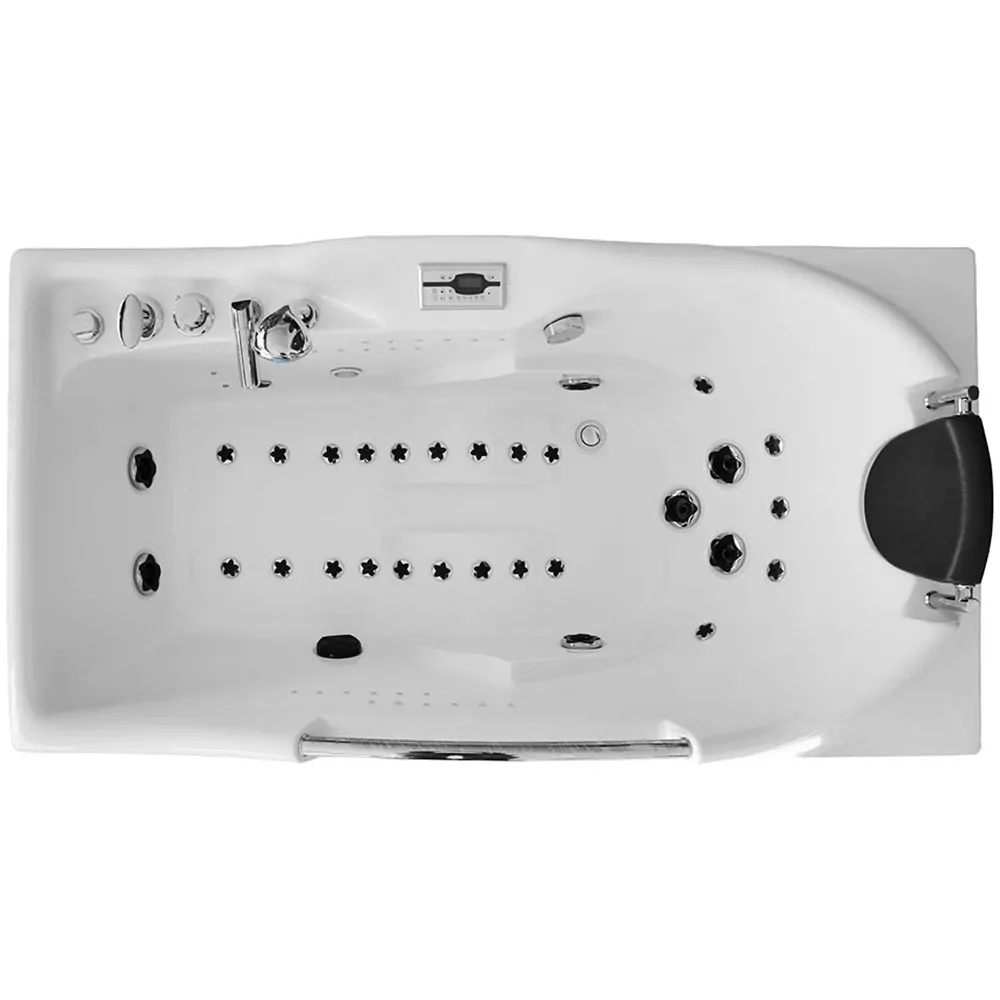 M-SPA - Kúpeľňová vaňa pravá s hydromasážou 174 x 88 x 70 cm