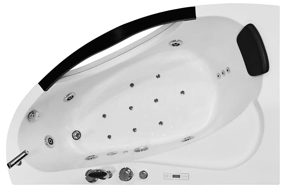 M-SPA - Kúpeľňová vaňa ľavá s hydromasážou pre 1 osobu 169 x 90 x 56 cm