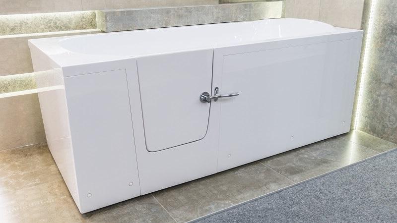 Bezbariérová vaňa s dvierkami IMPRESSIONE 150L - 150 x 76 cm dvierka na ľavej strane