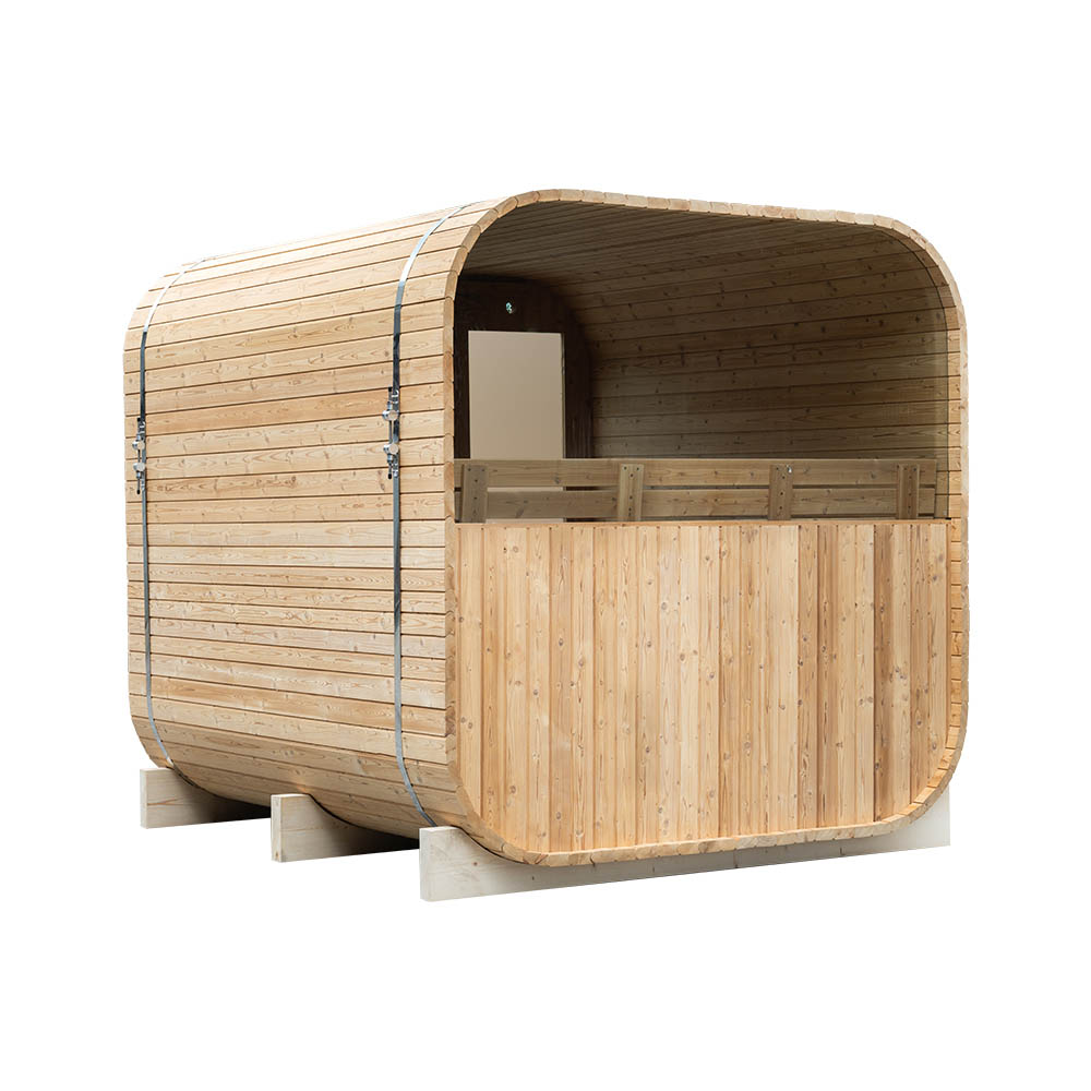 M-SPA - Záhradná sauna štvorcová 240 cm x Ø 210 cm