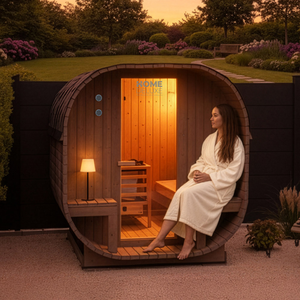 Vonkajšia sauna CUBE DELUXE L – 194 x 220 cm pre 4 osoby