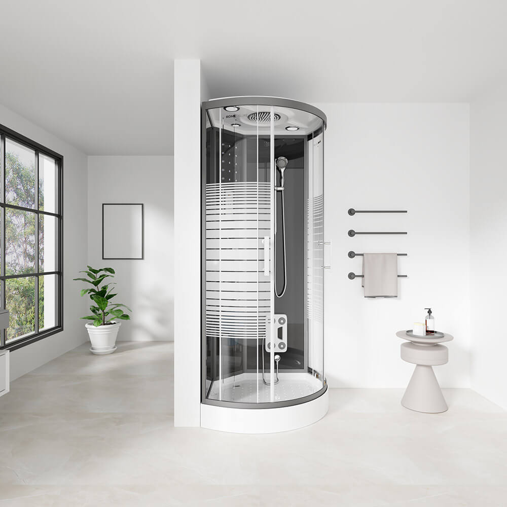 ČIERNA PERLA Sprchový kút s dažďovou sprchou - 100 x 100 cm