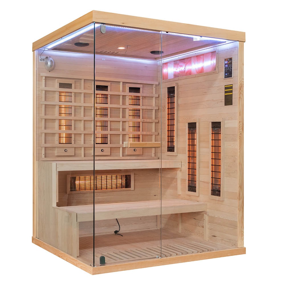 M-SPA EP3R Pravá infrasauna s himalájskymi soľnými kameňmi 150 x 140 x 200 cm