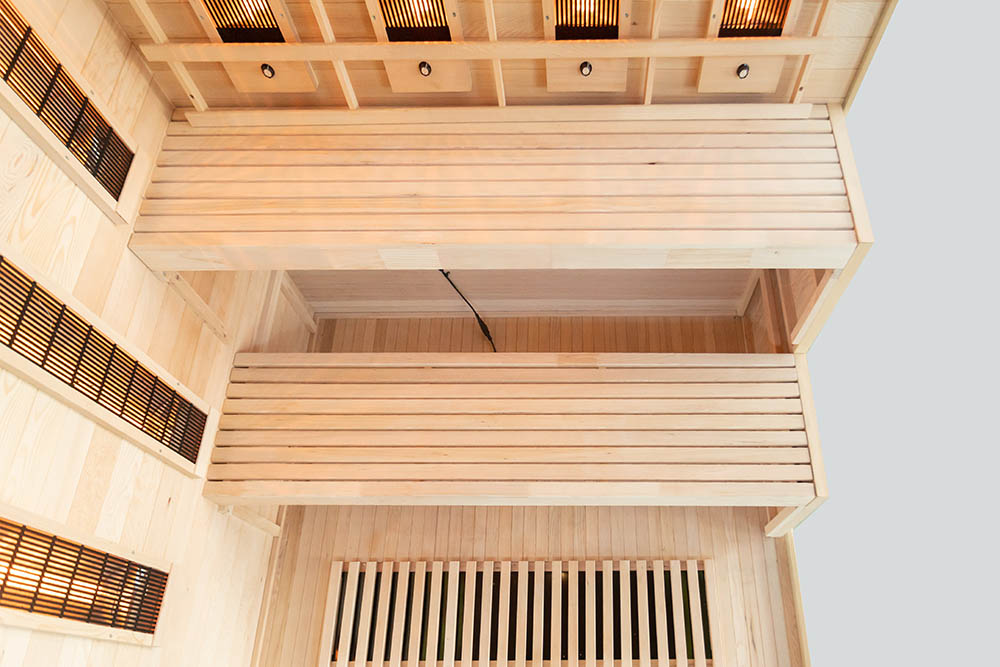M-SPA EP4R XL Ľavá infrasauna s himalájskymi soľnými kameňmi 180 x 160 x 200 cm