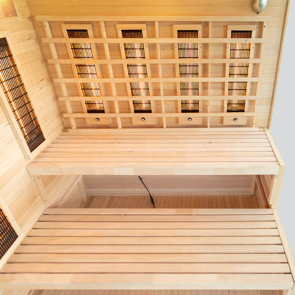 Infrasauna pravá XL s himalájskymi soľnými kameňmi 180X160X200CM