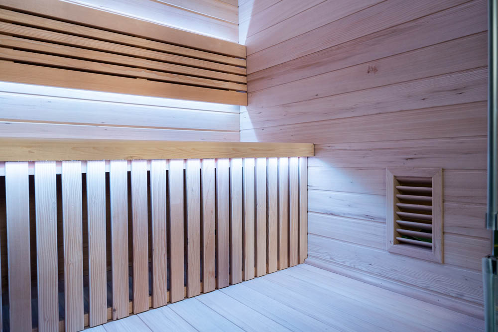 Suchá sauna s ohrievačom HARVIA 4,5 kW, 150 x 120 x 200 cm