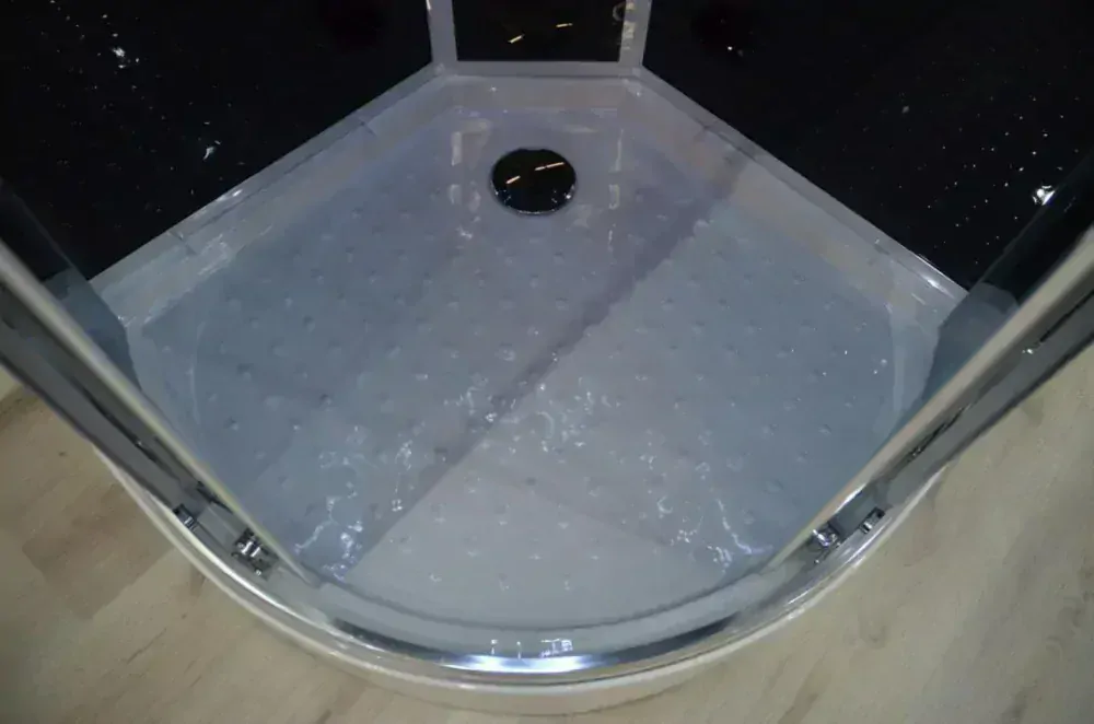 Sanotechnik - TREND - Štvrťkruhový hydromasážny sprchovací box 90x90x225 cm CL70 + Bluetooth