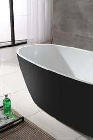 Sanotechnik SOHO BLACK Manhatten akrylátová voľne stojaca vaňa 170x80 cm, black G9030