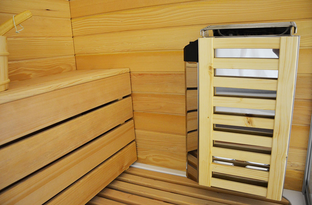 M-SPA - Suchá sauna s parou a sprchovací box TRIO pravý 180 x 110 x 223 cm