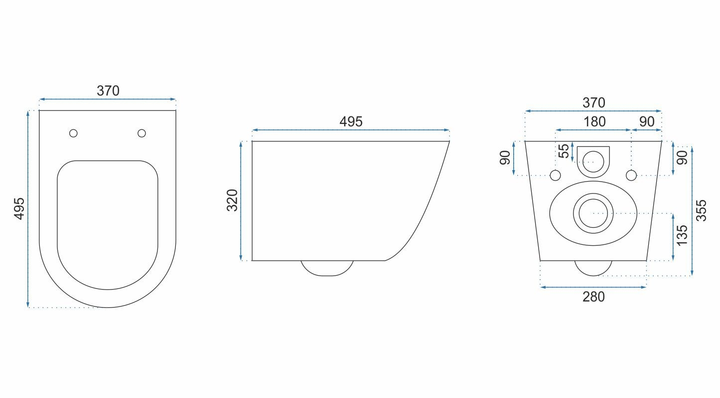 REA - WC - CARLOS RIMLESS DUROPLAST/FLAT/ZM AIAX SHINY