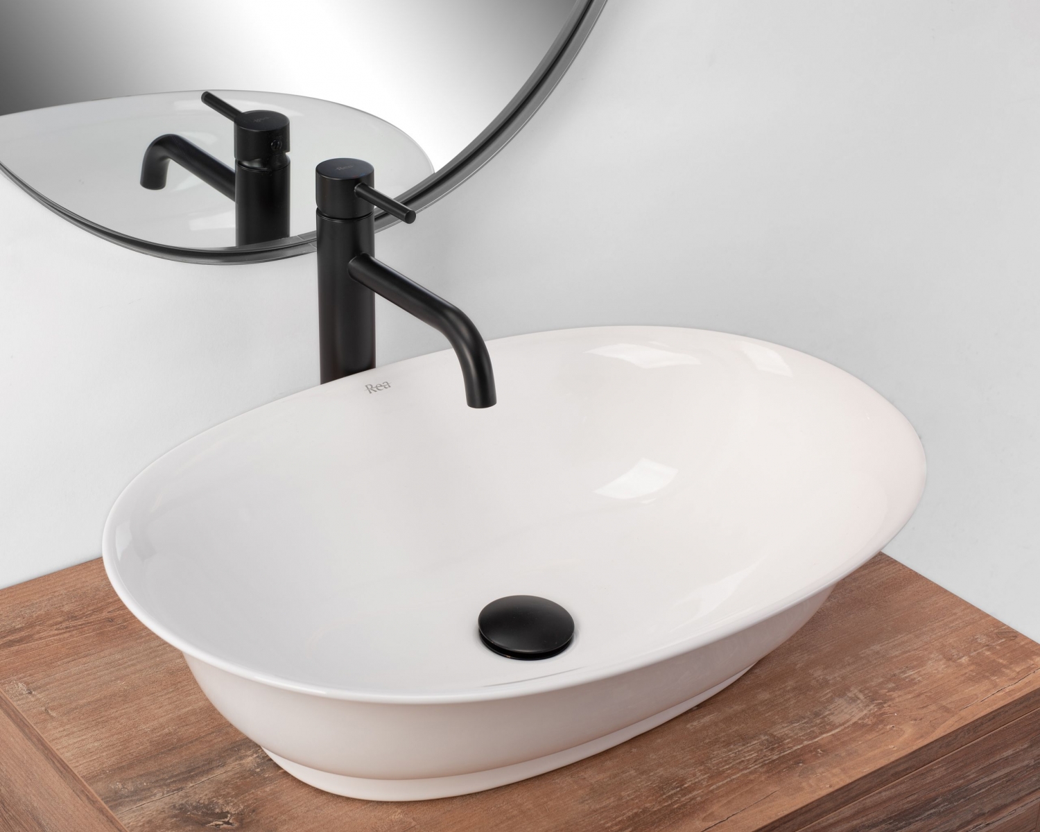 REA - Umývadlo na dosku ROMA biela